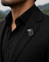 Elegant Roaring Panther Brooch