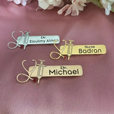 Custom Doctors and Nurses Names Brooch