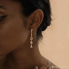 Fashion Name Drop Earrings – Personalized for You