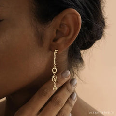 Fashion Name Drop Earrings – Personalized for You