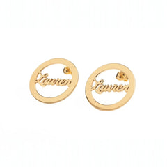 Name Hoop Stud Earrings – Customized Personalized Design