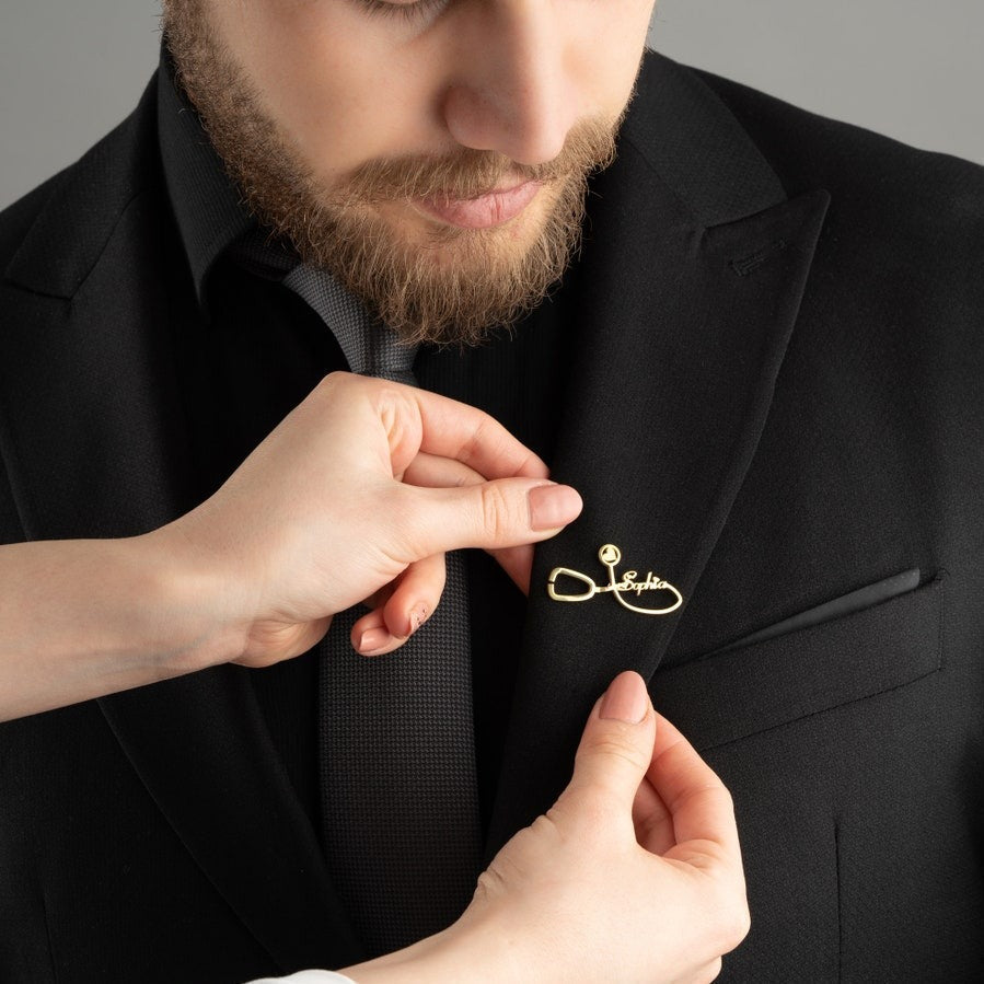 Personalized Healthcare Workers Brooch Pin - Giva