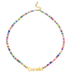 Personalized Rainbow Magic Beads Name Necklace For Children's
