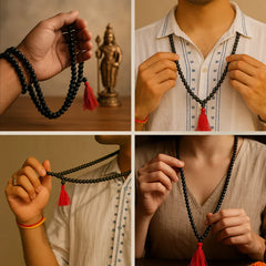 Authentic Divya Karungali Ebony Mala for Meditation (108+1)