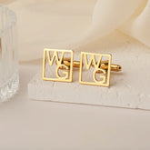 Engraved Initial Cufflinks for Groomsmen