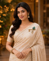 Krishna Bansuri Diamond Saree Pin Brooch