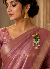 Emerald Vintage Cat Saree Pin Brooch
