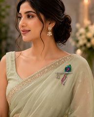 Krishna Bansuri Saree Pin Brooch