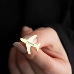 Personalized Name Airplane Brooch
