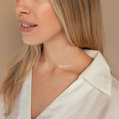 Personalized Minimal Sideways Name Necklace
