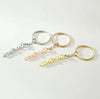 20 Font Styles Customized Keyring Stainless Steel Name Personalized Letter Silver Rose Gold Keychain Gift for her him mom gf bf couples kid