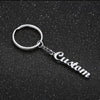 20 Font Styles Customized Keyring Stainless Steel Name Personalized Letter Silver Rose Gold Keychain Gift for her him mom gf bf couples kid