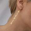 Gold Vertical Name Earrings Gold - Custom Name Stud Earrings - Personalized Gift - Gift For Her - Custom Earring