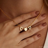 Custom Initial Necklace with Heart