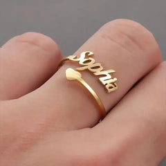 Personalized Love Name Ring – Sleek Stainless Steel by ZEBJewelry