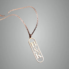 Personalized Vertical Letter Necklace