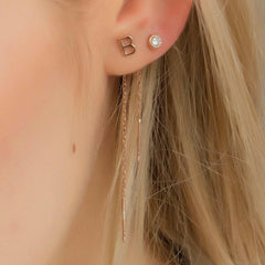 Minimalist Personalized Threader Earrings