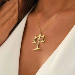 Personalized Lawyer Name Necklace – Premium 22K Gold Plated Advocate Pendant
