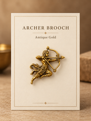 Antique Gold Veer Shri Ram Dhanush Brooch