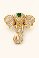 Elephant Design Royal Designer Brooch for Men