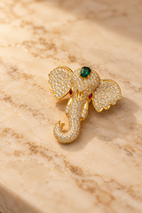 Elephant Design Royal Designer Brooch for Men