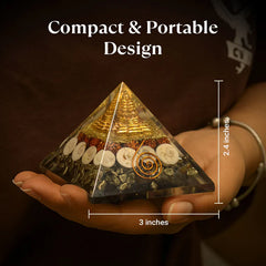 Pyrite Wealth Pyramid with Laxmi Blessings – Prosperity Yantra
