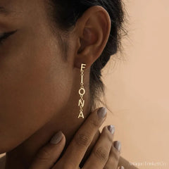 Fashion Name Drop Earrings – Personalized for You