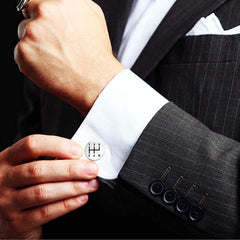 Personalized Gear Shifter Cufflinks For Men - Giva