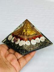 Pyrite Wealth Pyramid with Laxmi Blessings – Prosperity Yantra