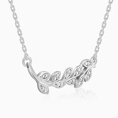 Silver Leaf Necklace
