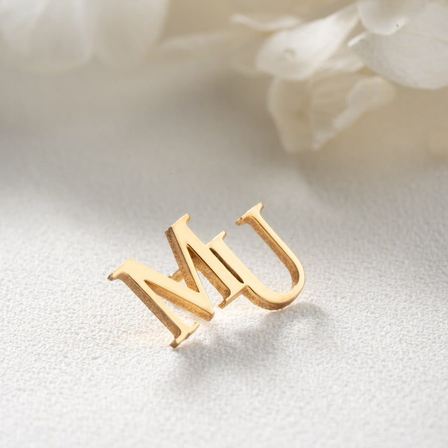Personalized Initial Letters Brooch, Bride - Groomsmen - Giva