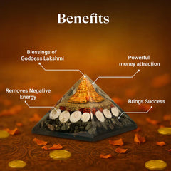 Pyrite Wealth Pyramid with Laxmi Blessings – Prosperity Yantra