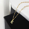 Personalized Letter Pendant Choker in Stainless Steel