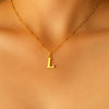 Personalized Letter Pendant Choker in Stainless Steel