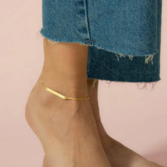 Custom Name Bar Anklet