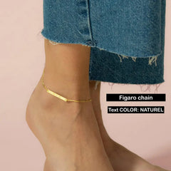 Custom Name Bar Anklet