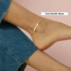 Custom Name Bar Anklet