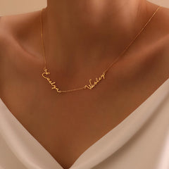 Two Name Necklace, Personalized Jewelry, Name Necklace, Custom Name Necklace, Mother's Day Gift Mom, Baby Shower, Gift For Her