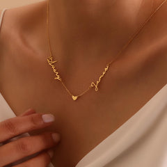 Two Name Necklace, Personalized Jewelry, Name Necklace, Custom Name Necklace, Mother's Day Gift Mom, Baby Shower, Gift For Her