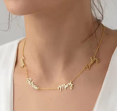 Multiple Name Necklace, Family Necklace, Children Names Necklace, Three Name Necklace, Gift For her, Kids name necklace