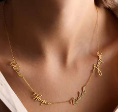 Multiple Name Necklace, Family Necklace, Children Names Necklace, Three Name Necklace, Gift For her, Kids name necklace