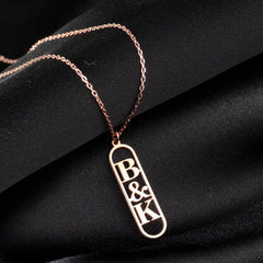 Personalized Vertical Letter Necklace