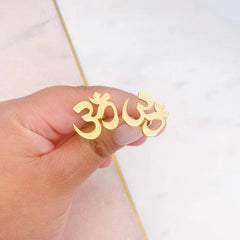 Premium Om Cufflinks – Gold or Silver Plated